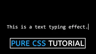 Text Typing Animation Effect using Html and CSS Webkit Coding
