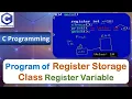 Program of Register Storage Classes Register Variable C Programming Language