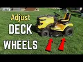 How to Set the DECK WHEELS on Your Riding Lawn Mower - CUB CADET