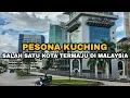 Kuching City Malaysia 2023 Drone View Infrastructure and Skyline Comparison