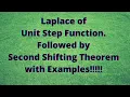 Session 14 Laplace of Unit step function Second shifting theorem with examples see pinned comment