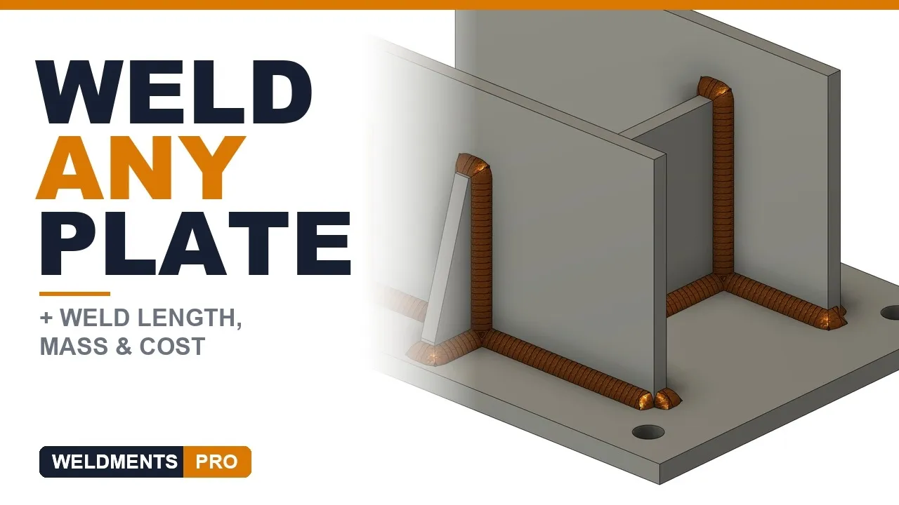Weld any plate: beads, length, mass & cost