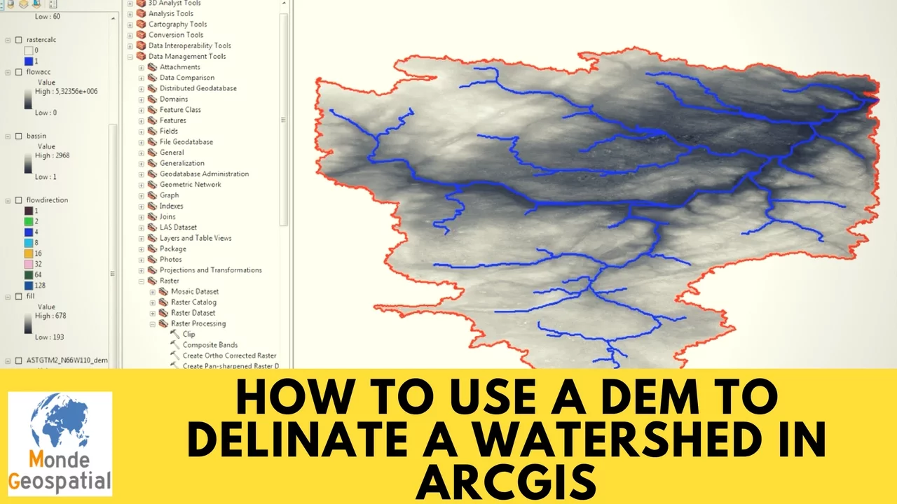 How to use a DEM to delineate a Watershed/Basin in ArcGIS