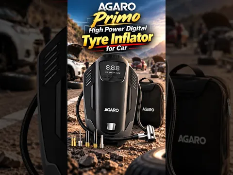 AGARO Primo High Power Digital Tyre Inflator 😎#usefulgadgets #tech #tyreinflator #agaro