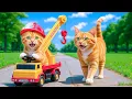 Download Lagu Mama Cat Trims Fur on the Farm and Makes Tiger Hat For Kittens At Home🐾🎩🐯
