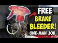 Free DIY Brake Bleeding Hack One Person No Helper No Expensive Kit