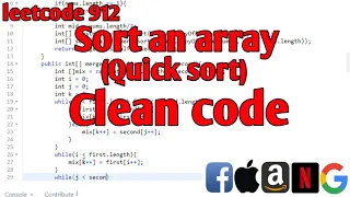 Leetcode 912 sort an array quick sort leetcode912 sort an array using quick sort