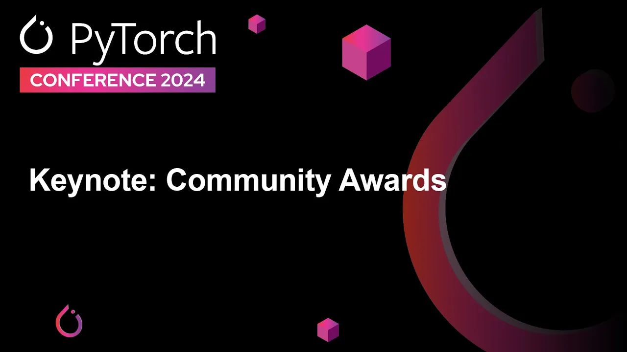 Image from Keynote: Community Awards