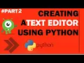 Building a text editor using python in hindi