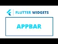 Flutter Widgets AppBar