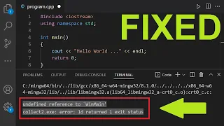 Fix Error Undefined Reference to WinMain Collect2 exe error ld returned 1 exit status