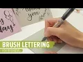Brush Lettering for Beginners