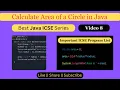 Java Program to Calculate Area of a Circle Solved Class 10 ICSE Programs Hindi