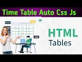 How To School time table in Html Css javascript Advance javascript Resume Project