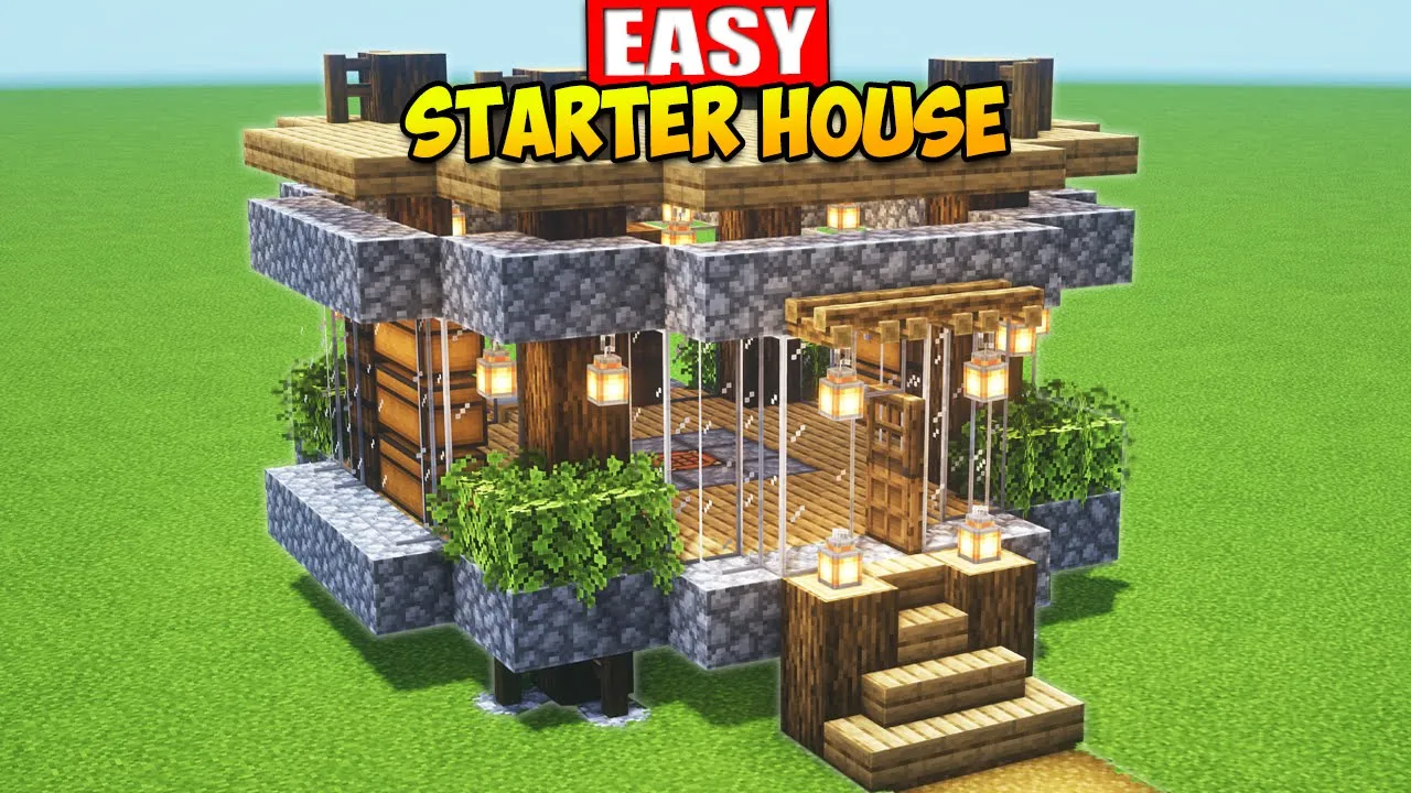 Minecraft: Easy Starter House Tutorial ⚒️