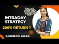 I backtested SuperTrend RSI strategy by CA Akshatha Udupa for last 2 years 200 profit