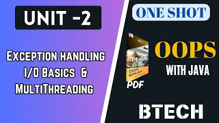 oops with Java Unit 2 oneshot Exception Handling Multithreading AKTU Object oriented programming