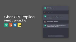 How To Create A Chatbot With Html Css and Javascript Chat GPT Clone