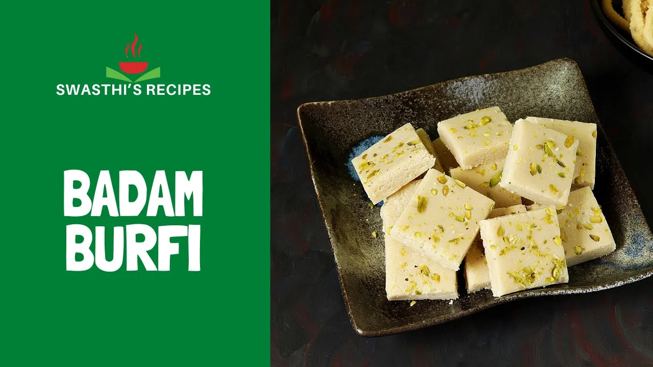 Badam Burfi with Almond Flour (Almond Fudge)