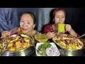 Download Lagu SPICY PORK THUKPA EATING CHALLENGE ||Who wins? || JETHANI VS DEURANI || Rubi Rai Mukbang
