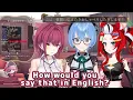 Suisei Trying To Speak English With Bae and Marine Sounds Too Cute【Hololive】