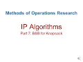 MEIE3271 Methods of Operations Research 05 IP Algorithms Part 007