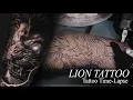 LION TATTOO DARK Black and Grey Realism Time-Lapse