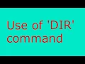 Learn DOS basics dir command explain