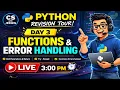 Functions Error Handling One Shot Python Revision Tour Day 3 Class 12 Computer Science