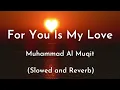 For You Is My Love | Slowed + Reverb | Muhammad Al Muqit | Islamic Background Nasheed