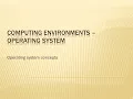 Computing Environments Traditional Computing vs Current Computing