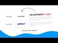 How to Create Tabs using HTML CSS and Vanilla JavaScript