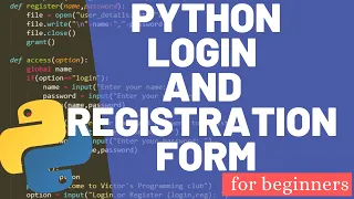 python login system tutorial For beginners Python Tutorial