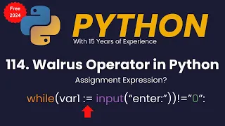 Walrus Operator in Python Assignment Expression
