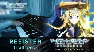 Download [FULL] RESISTER (feat. forget-me-not) // SAO Alicization OP2 // Piano Cover MP3