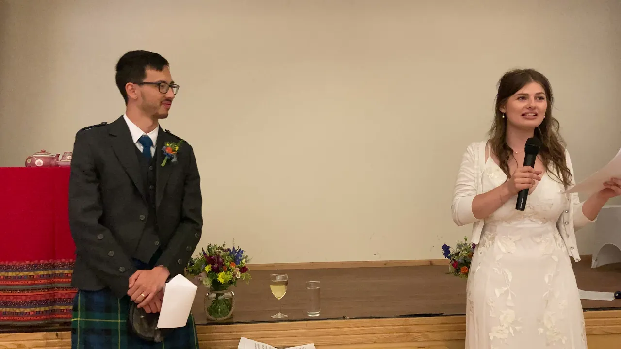 The Second Speech from the Bride and Groom