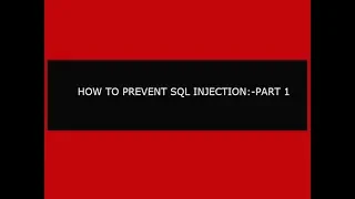 How to prevent SQL Injection in PHP - PART 1