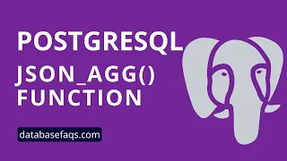 PostgreSQL JSON - AGG Function JAON