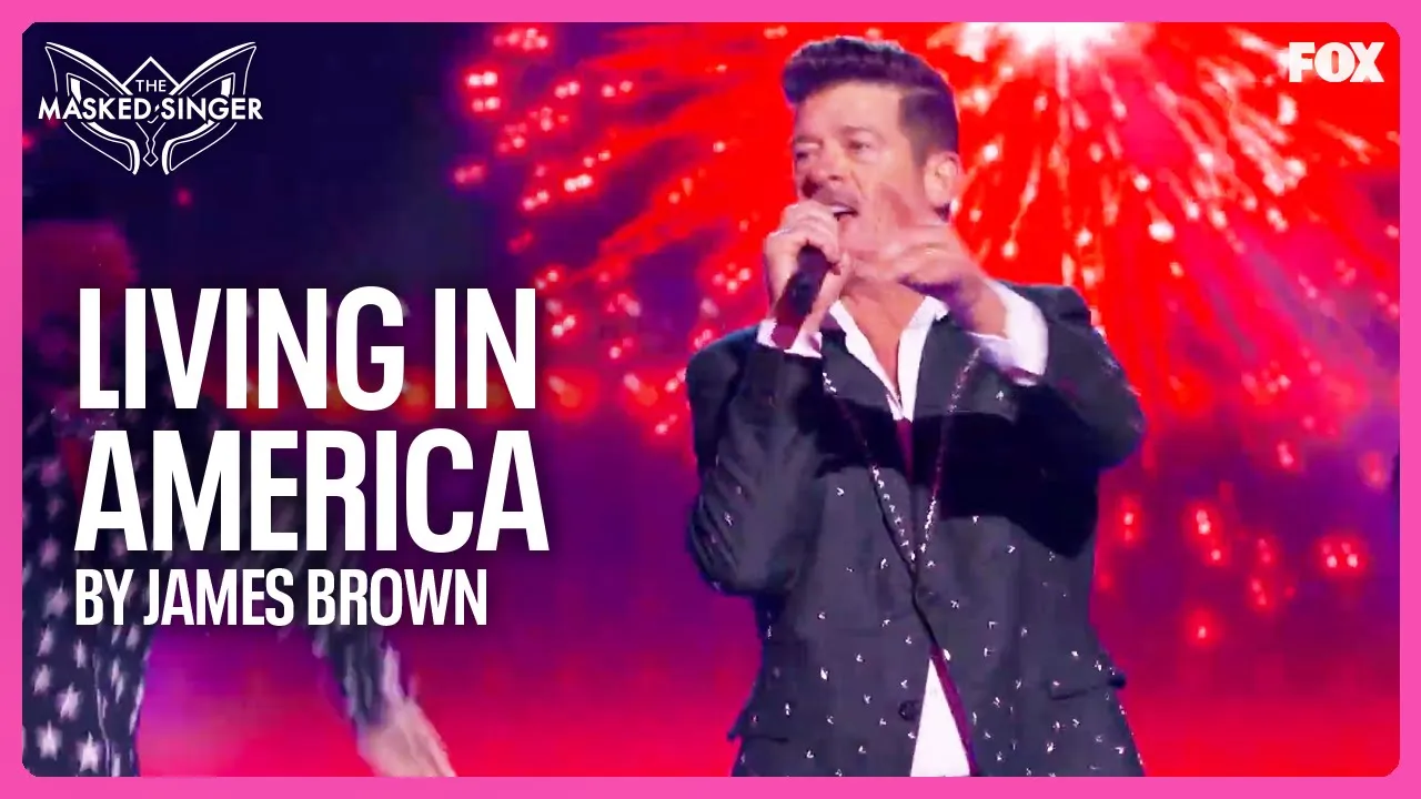 Robin Thicke Performs “Living In America” by James Brown | Season 14 | The Masked Singer