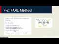 Algebra 1 - Ch 7-2 Multiplying Polynomials