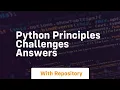 python principles challenges answers