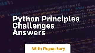 python principles challenges answers