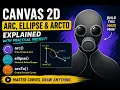 HTML5 Canvas 2D Arc Ellipse ArcTo Methods Web Graphics Programming Episode 03