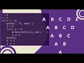 84 Alphabet Triangle Pattern without any pre-defined method using while loop in Python
