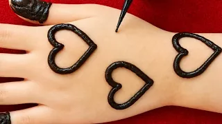 Back hand easy mehndi design | karva chauth special mehndi design | latest heart shape mehndi design