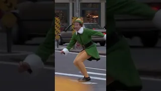 ELF - What about when Buddy jumps across the crosswalk road in NYC