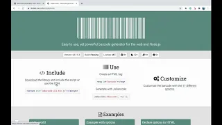 Build Barcode Generator with JavaScript JsBarcode