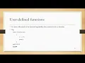R Programming 3 - Variables continued IF FOR WHILE Statements User-defined functions