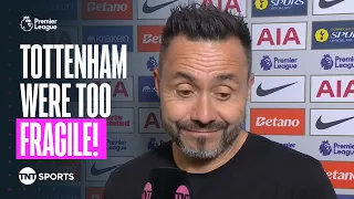 Roberto De Zerbi questions Tottenham Hotspur's mentality after Aston Villa defeat