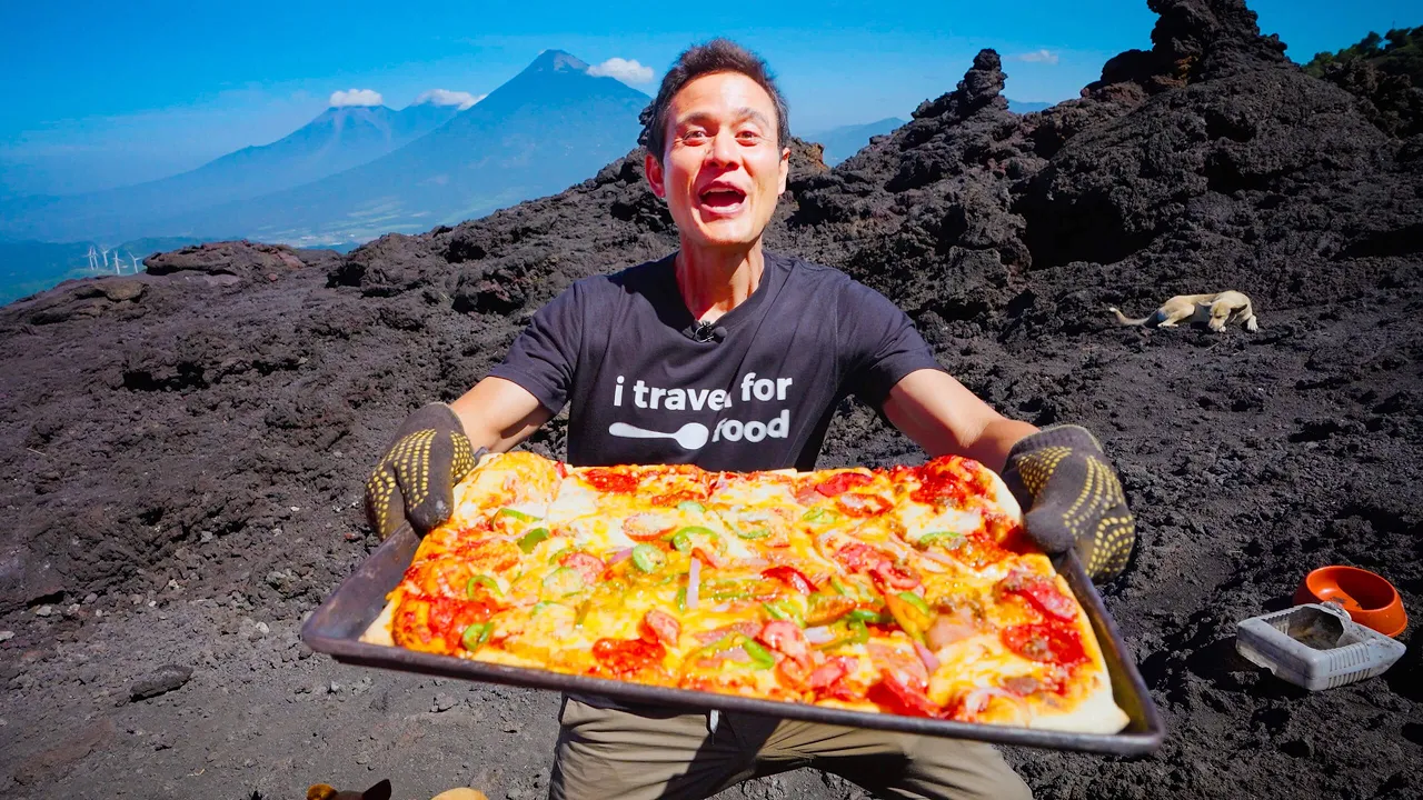 I Ate the Worlds Only Volcano Pizza!! 